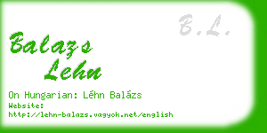 balazs lehn business card